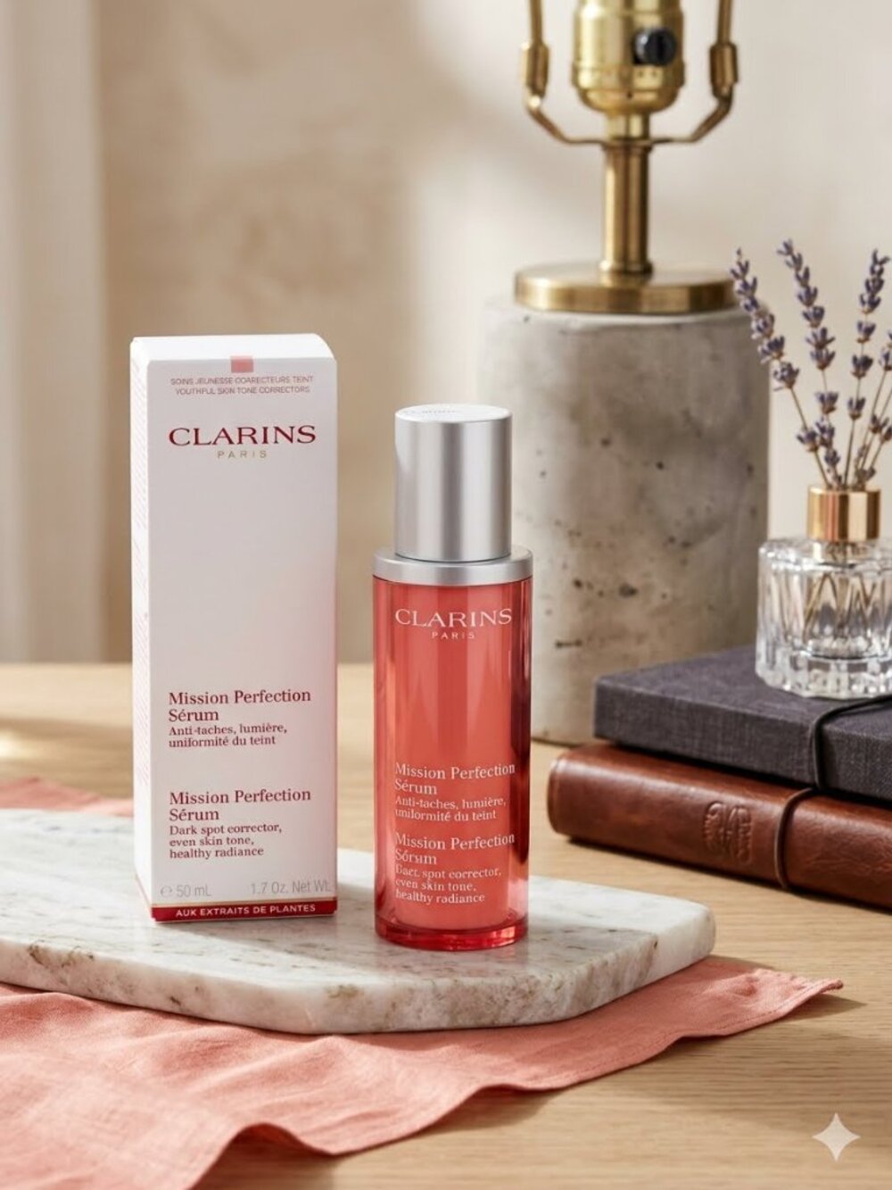 Share Clarins Mission Perfection Serum 1.7 oz reduces dark spots evens skin tone